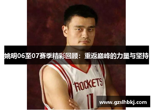 姚明06至07赛季精彩回顾：重返巅峰的力量与坚持